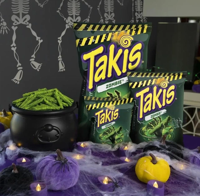 Мультиупаковка чипсов Takis Zombie Habanero Cucumber Rolled Tortilla Chips 18 шт 28 г - Фото 3 Мультиупаковка чипсов Takis Zombie Habanero Cucumber Rolled Tortilla Chips 18 шт 28 г - изображение 3