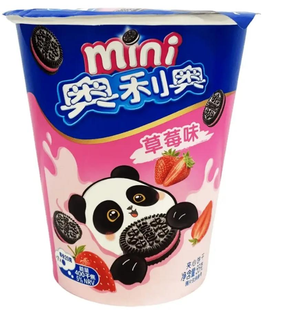 Мини печенье Oreo со вкусом клубники в стаканчике 55 г – ROZETKA ...
