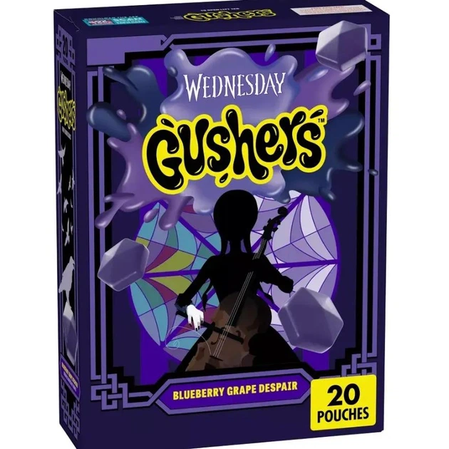 Фруктовые жевательные конфеты Gushers Halloween Wednesday со вкусом черники и винограда 20шт 453г - изображение 3