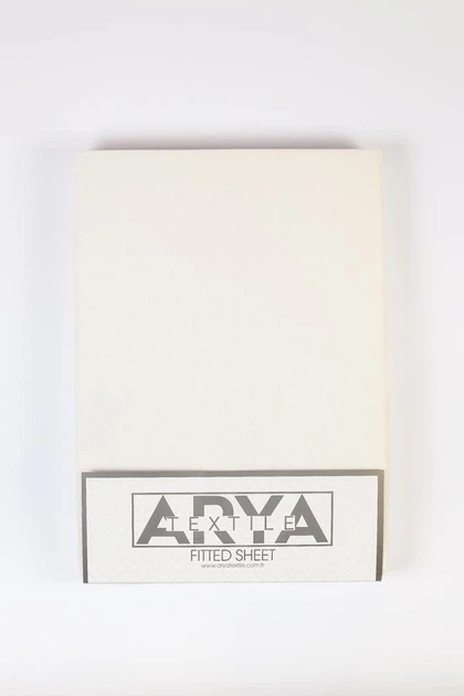 Простирадло на резинці Arya Home 180х200 см молочний - Фото 1 Простирадло на резинці Arya Home 180х200 см молочний - изображение 1