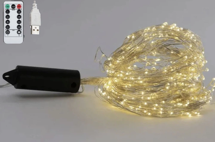Гирлянда Конский хвост 20 нитей 400LED от USB 8 режимов Теплый белый 2,0м (7449-1/EW) - изображение 8