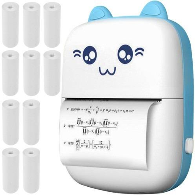 Детский принтер Mini printer Котик Bluetooth портативный термопринтер + 11 рулонов бумаги Izoxis - изображение 8
