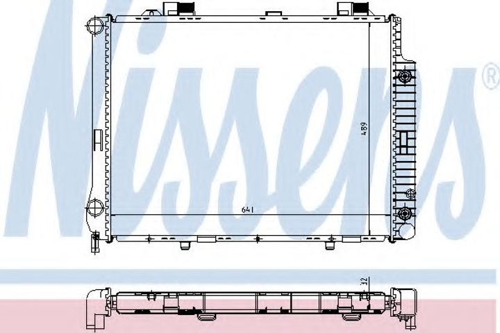 Радиатор MB EW 210(95-)E 280(+)[OE 210 500 00 03] Nissens (62666A) - изображение 1