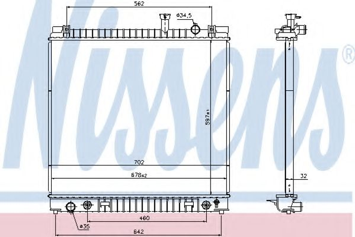 Радиатор INFIN QX 56(+)[OE 21460-7S000] Nissens (69484) - изображение 1