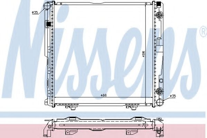 Радиатор MB EW 124(84-)200(+)[OE 124 500 02 03] Nissens (62751A) - изображение 1