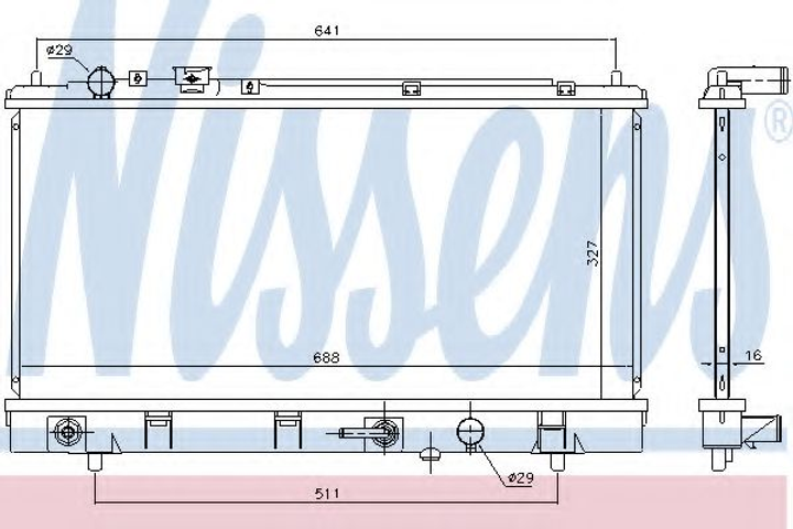 Радиатор MZ 323(98-)1.6 и 16V(+)[OE FS8M-15-200B] Nissens (69463) - изображение 1