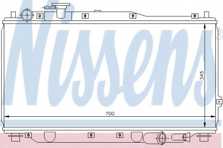 Радиатор KIA CARENS(02-)1.8 и 16V(+)[OE OK2A1-15-200B] Nissens (66604) - изображение 1