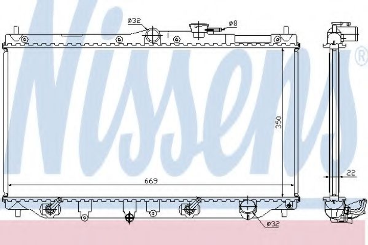 Радиатор HD ACCORD(90-)1.8 и 16V(+)[OE 19010-P45-G01] Nissens (622831) - изображение 1