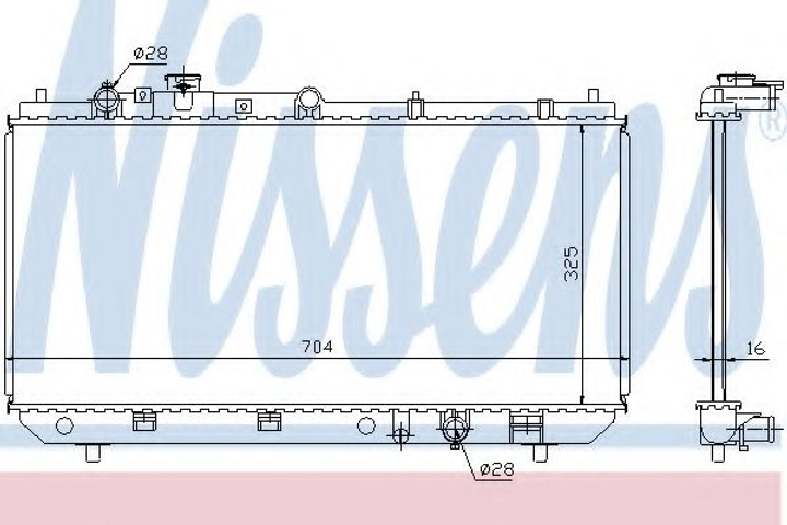 Радіатор MZ 323(98-)1.3 i 16V(+)[OE ZL01-15-200] Nissens (62403) - зображення 1