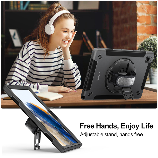 Чохол 4smarts Rugged Case Grip для Samsung Galaxy Tab A8 10.5" Black (4252011901296) - зображення 8