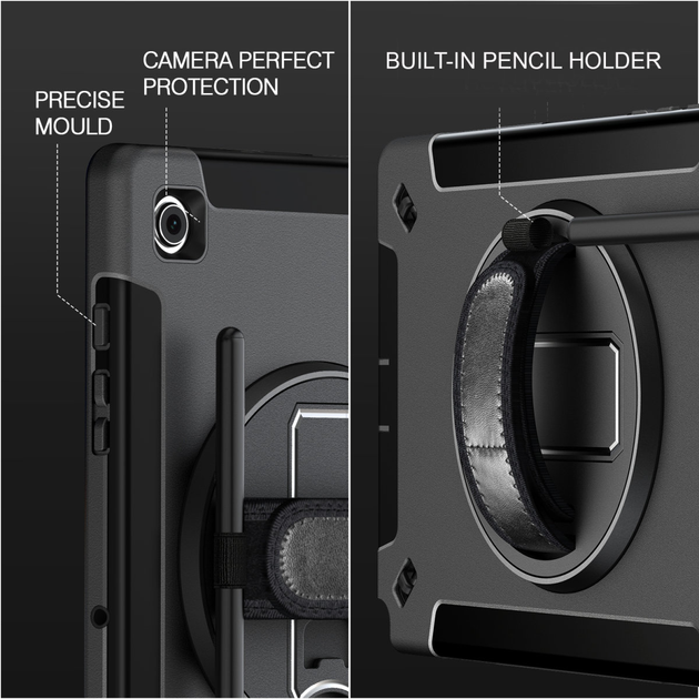 Чохол 4smarts Rugged Case Grip для Samsung Galaxy Tab A8 10.5" Black (4252011901296) - зображення 6