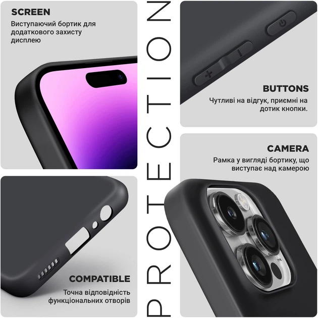 Чехол для смартфона OPPO A3 4G/A3x 4G/A40m 4G ArmorStandart Matte Slim Fit Black Camera cover (ARM80882) - Фото 4 Чехол для смартфона OPPO A3 4G/A3x 4G/A40m 4G ArmorStandart Matte Slim Fit Black Camera cover (ARM80882) - изображение 4