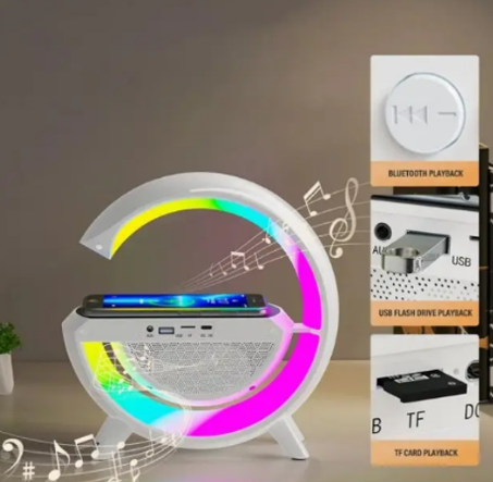 Нічник з бездротовою колонкою та зарядкою для телефону SmartUs 2301YN LED-нічник з функцією бездротової зарядки для смартфонів Qi 256 режимів світла і магнітним кріпленням - Фото 4 Нічник з бездротовою колонкою та зарядкою для телефону SmartUs 2301YN LED-нічник з функцією бездротової зарядки для смартфонів Qi 256 режимів світла і магнітним кріпленням - зображення 4
