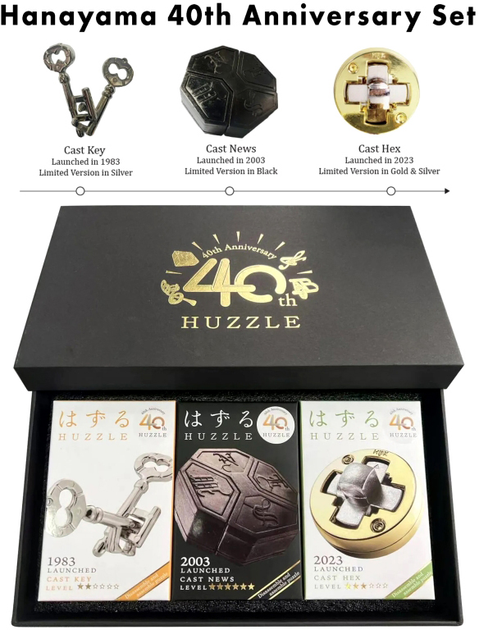 Набір головоломок G3 Huzzle 40th Anniversary Cast Key + Cast Hex + Cast News (5407005151501) - зображення 2