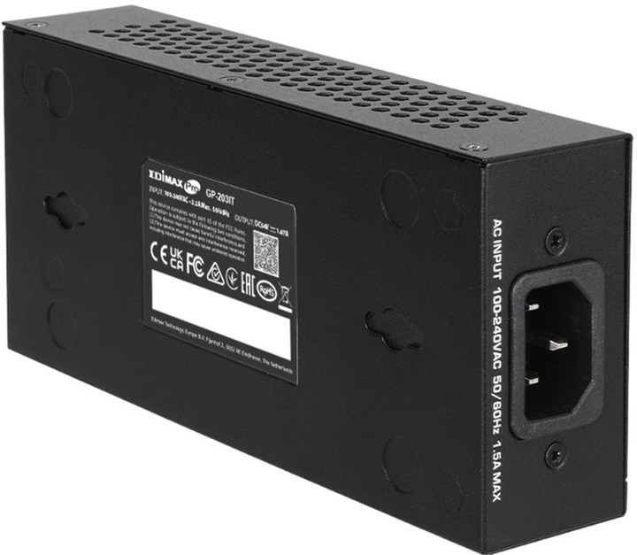 Injektor PoE Edimax GP-203IT IEEE 802.3bt 2.5 Gigabit PoE++ Black - obraz 3