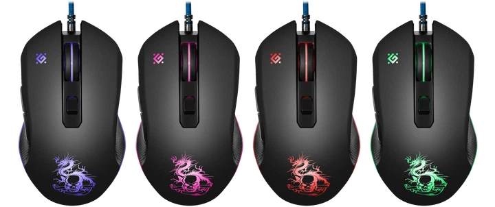 Мышь Defender Sky Dragon GM-090L с игровой поверхностью USB Black