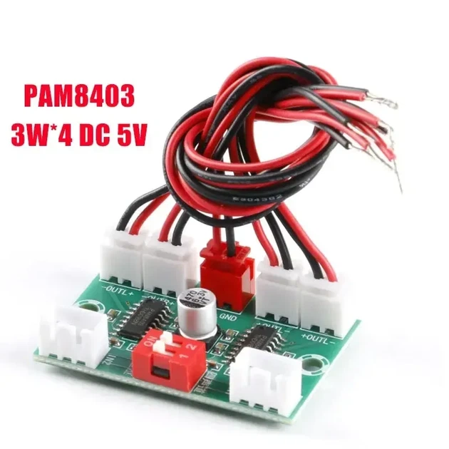 Плата цифрового усилителя мощности PAM8403 4*3 Вт - Фото 5 Плата цифрового усилителя мощности PAM8403 4*3 Вт - изображение 5