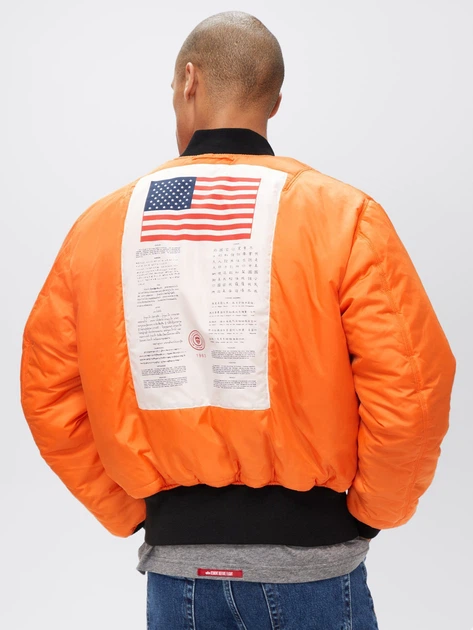 Бомбер чоловічий Alpha Industries MA-1 Blood Chit MJM21300C1 4XL Чорний (640631680617) - Фото 3 Бомбер чоловічий Alpha Industries MA-1 Blood Chit MJM21300C1 4XL Чорний (640631680617) - зображення 3