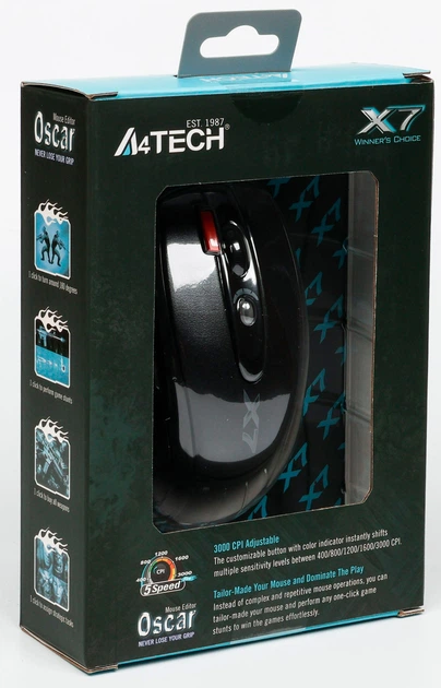 Мышь A4Tech X-718BK USB Black (4711421758994) – фото, отзывы