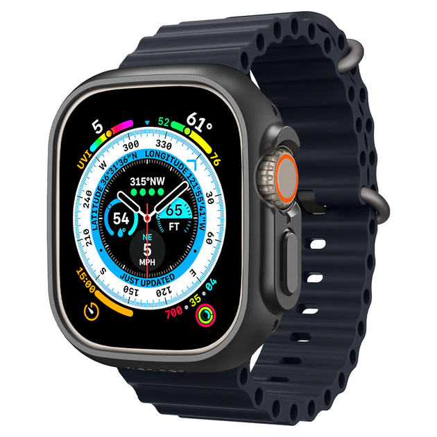 Чохол-накладка Spigen для Apple Watch Ultra (49mm) Thin Fit, Black - зображення 2