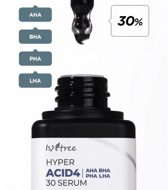 Serum do twarzy Isntree Hyper Acid 4 AHA BHA PHA LHA 30 20 ml (8809800940880) - obraz 3