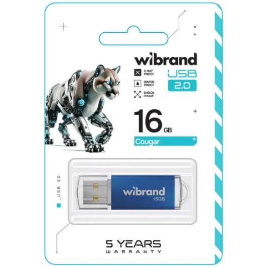 Флешка 16Гб USB 2.0 блакитний Cougar Wibrand - Фото 2 Флешка 16Гб USB 2.0 блакитний Cougar Wibrand - изображение 2