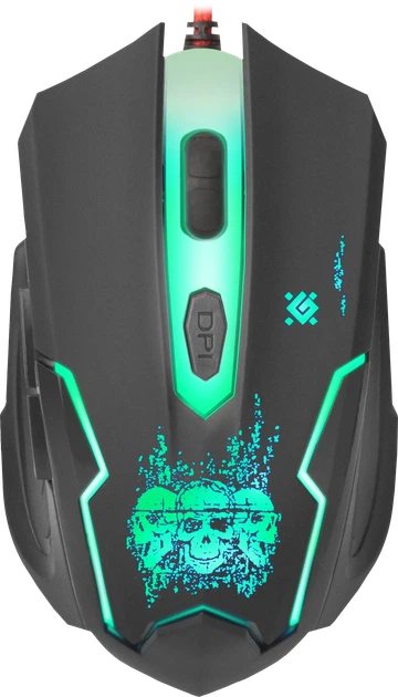 Мышь Defender Skull GM-180L USB Black (52180) - Фото 1 Мышь Defender Skull GM-180L USB Black (52180) - изображение 1