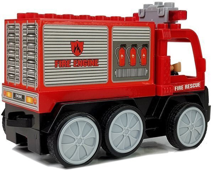 Wóz strażacki zdalnie sterowany LEAN Toys z figurką i akcesoriami (1818912648079) - obraz 3