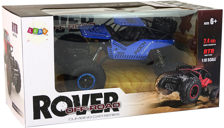 Samochód terenowy zdalnie sterowany Leantoys Rover Off-Road 1:16 Niebieski (5905515352208) - obraz 1