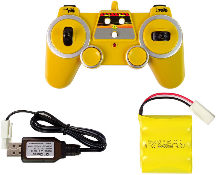 Koparka zdalnie sterowana LEAN Toys z dźwiękiem 1:20 Żółta (5905323210356) - obraz 5