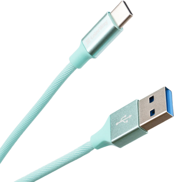 Кабель ColorWay USB Type-C 2.1A 1 m Mint (CW-CBUC003-MT) - зображення 4