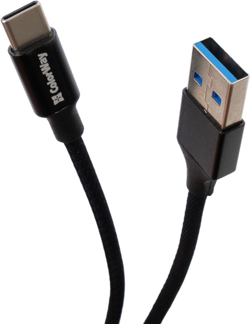 Кабель ColorWay USB Type-C 2.1A 1 m Black (CW-CBUC003-BK) - зображення 3