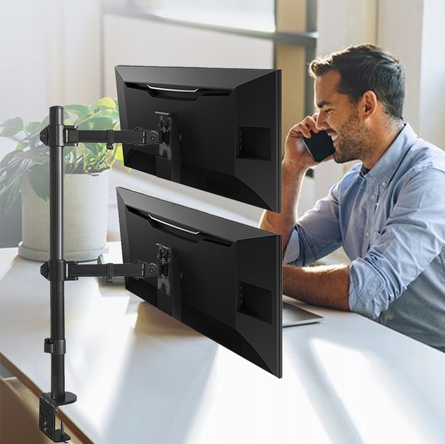 Uchwyt biurkowy do monitorów Maclean 13-27" MC-967 (5902211133261) - obraz 6