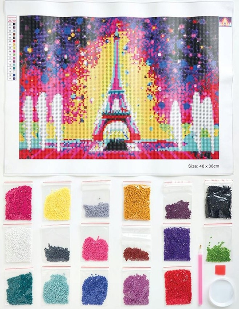 Zestaw do haftu diamentowego Dalprint Eiffel Tower 48 x 36 cm (5050784093250) - obraz 2