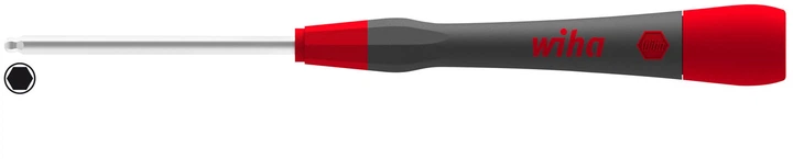 Тонка мікро викрутка шестигранна сферична головка з шестигранним жалом inch HEX 5/32" х 60 мм Wiha 42439 - зображення 4