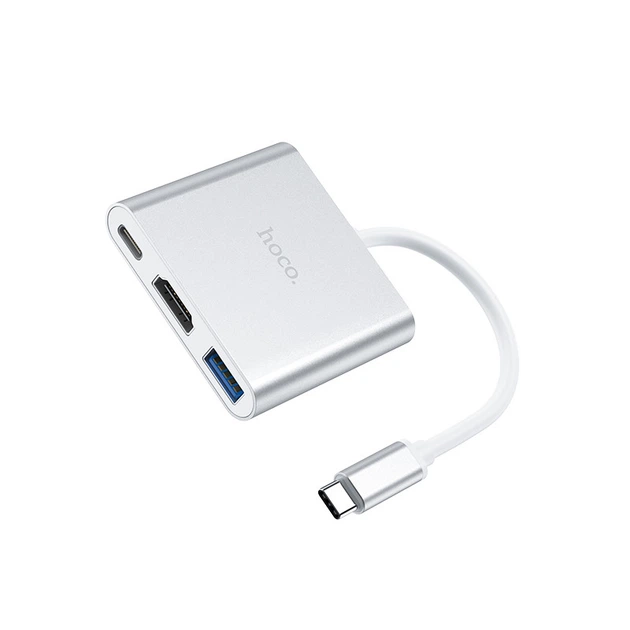 Переходник штекер Type-C 3.1 - гнезда Type C 3.1 + HDMI + USB 3.0 HB14 - Фото 2 Переходник штекер Type-C 3.1 - гнезда Type C 3.1 + HDMI + USB 3.0 HB14 - изображение 2