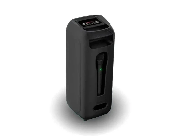 Колонка музична портативна Bluetooth 4" BT-2425 6696 40 Вт з мікрофоном чорний - Фото 2 Колонка музична портативна Bluetooth 4" BT-2425 6696 40 Вт з мікрофоном чорний - зображення 2