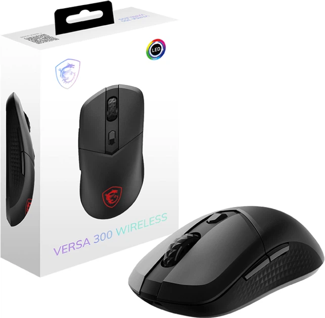 Миша MSI VERSA 300 W Wireless/Bluetooth/USB Black (VERSA 300 W) - зображення 5