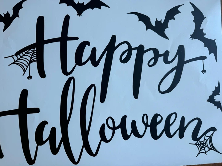 Наклейки на стіну Happy Pocket для Хелловіна Гарбузи кажани Happy Halloween Чорний Матовий Набір S - Фото 6 Наклейки на стіну Happy Pocket для Хелловіна Гарбузи кажани Happy Halloween Чорний Матовий Набір S - зображення 6