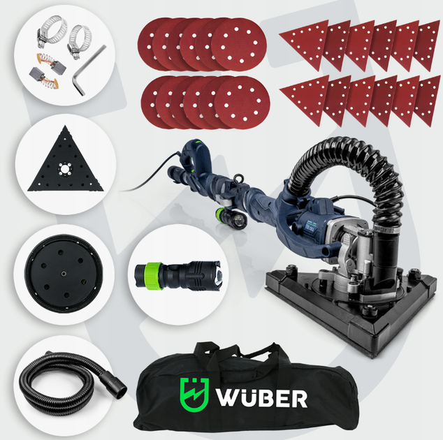 Шліфмашина для стін жираф Wuber 1600Вт 225мм - зображення 3