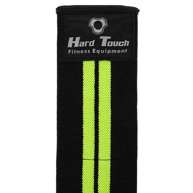 Бинты на колени для приседаний Hard Touch 4696 2шт в комплекте Black-Neon Green - изображение 5