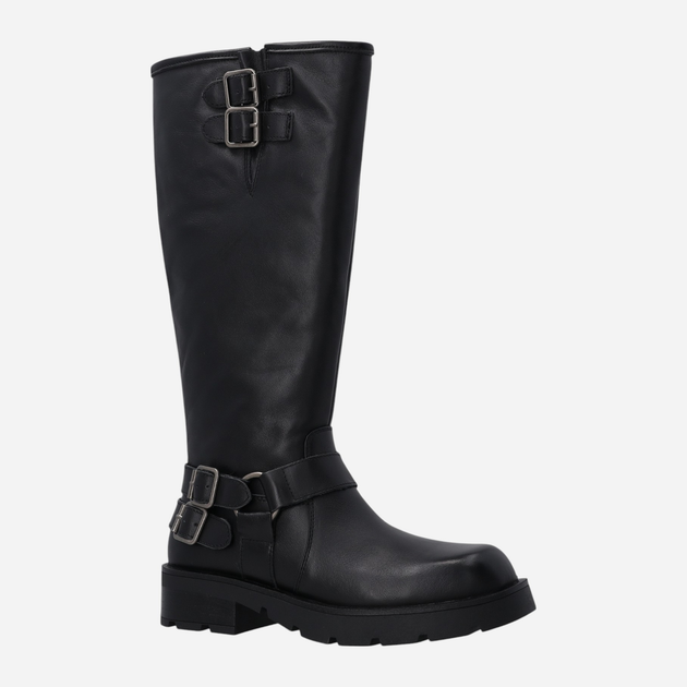 Zimowe kozaki damskie skórzane VENEZIA H007LEBLOBZ025 37 (4UK) 24 cm Czarne (5906140437537) - obraz 3