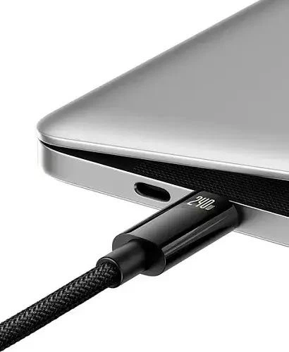 Кабель Baseus Tungsten Gold Fast Charging Cable Type-C to Type-C 240W 1m CAWJ040001 Black - Фото 3 Кабель Baseus Tungsten Gold Fast Charging Cable Type-C to Type-C 240W 1m CAWJ040001 Black - изображение 3