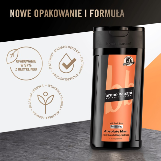 Гель для душу Bruno Banani Absolute Man 250 мл (3616305448323) - зображення 4