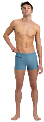 Мужские плавки для плавания в бассейне Arena Zip Swim Short (006159-550) серый 90 - изображение 13