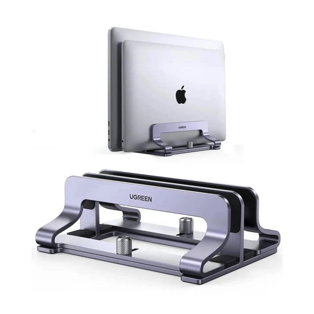 Подставка для Ноутбука UGREEN LP258 Vertical Laptop Stand (Dual-slot), Silver - изображение 3