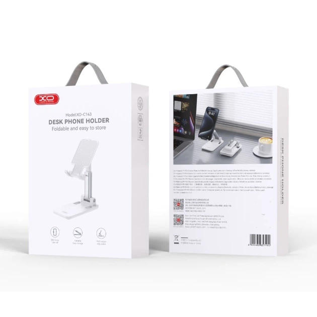 Настільний тримач для смартфона XO C143 4.7-6.7 inches, White - зображення 2