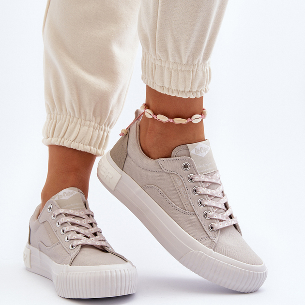 Tenisówki damskie do kostki Lee Cooper LCW-24-31-2171 39 Beżowe (5904292136698) - obraz 5
