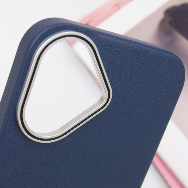 Чехол SGP PC+Leather with MagSafe для Apple iPhone 16 Plus Blue - изображение 4