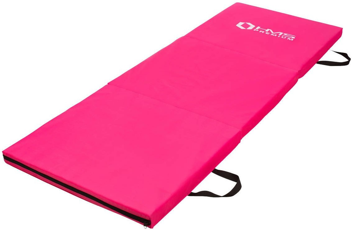 Мат гімнастичний HMS Premium MGS02 180 x 60 x 5 см Pink (5907695592504) - зображення 6